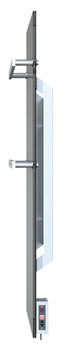 Far Infrared Towel Heater with built in Thermostat. "BLUEBELL RANGE" Glass. White. 500Watts