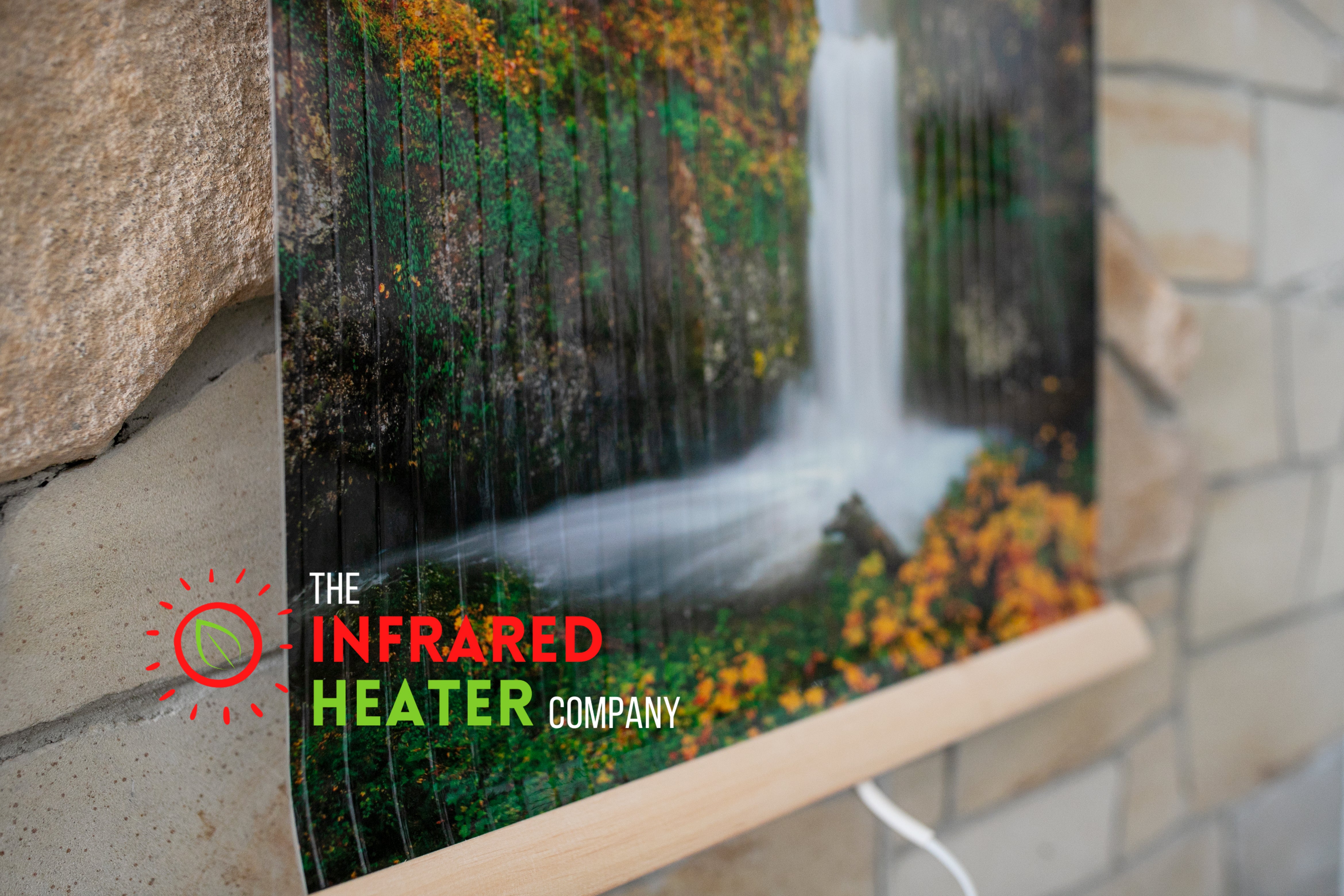 Infrared Wall mounted  Picture Heater. Far Infrared Heating Panel 420W "Waterfall and Bridge"