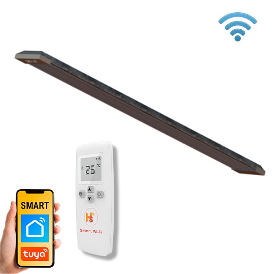 Rose-Pro Far Infrared Ceiling & Wall Heating Panel with Smart WiFi Thermostat & Remote – Slim, High-Efficiency Metal Heater - Silver (500W–2000W)