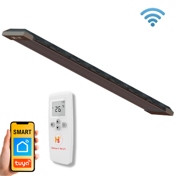 Rose-Pro Far Infrared Ceiling & Wall Heating Panel with Smart WiFi Thermostat & Remote – Slim, High-Efficiency Metal Heater - Silver (500W–2000W)