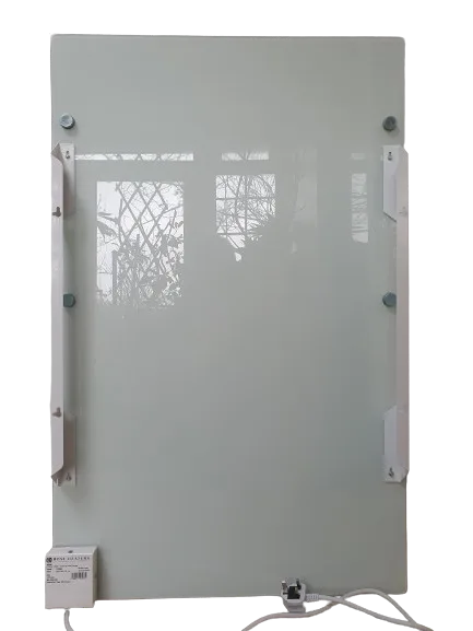 Bluebell Infrared Glass Towel Heater with Thermostat – Stylish 500W Bathroom Heater - White