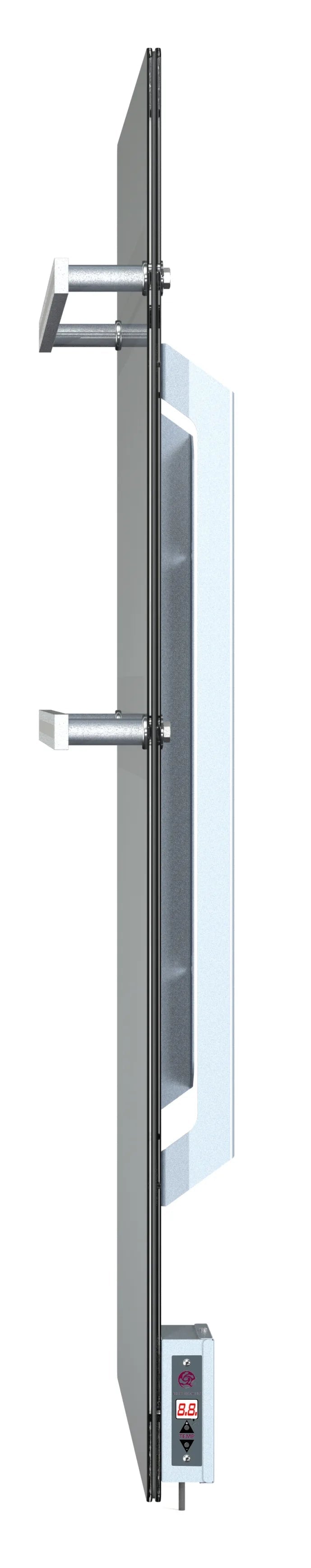 Bluebell Infrared Glass Towel Heater with Thermostat – Stylish 500W Bathroom Heater - White