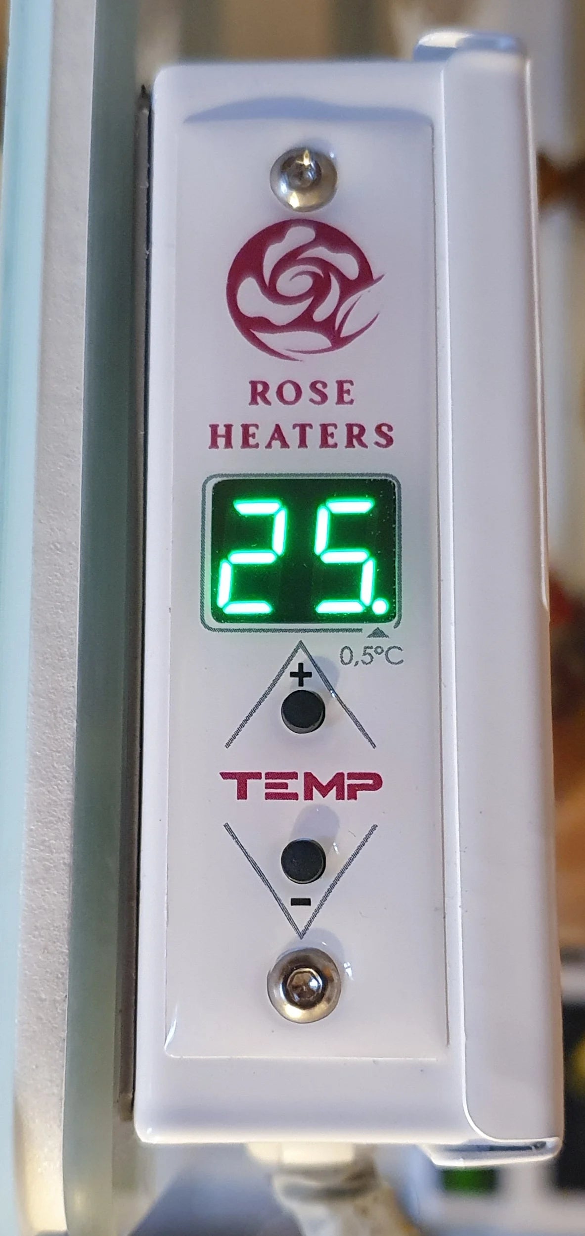 Bluebell Infrared Glass Towel Heater with Thermostat – Stylish 500W Bathroom Heater - White