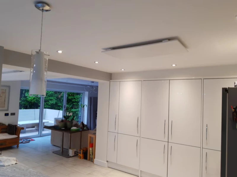 Lotus Far Infrared Nanocrystalline Ceiling Heating Panel – Ultra-Efficient Slimline Heater - White (350W–1000W)