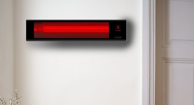 Infrared Heater Light Reduction Diffuser. 4 Power Levels. "Amaryllis Range Glass IR"" Waterproof IP67.