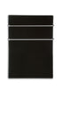 Infrared Towel Heater with built in Thermostat."CARNATION RANGE" Glass. Black 400W, 500W