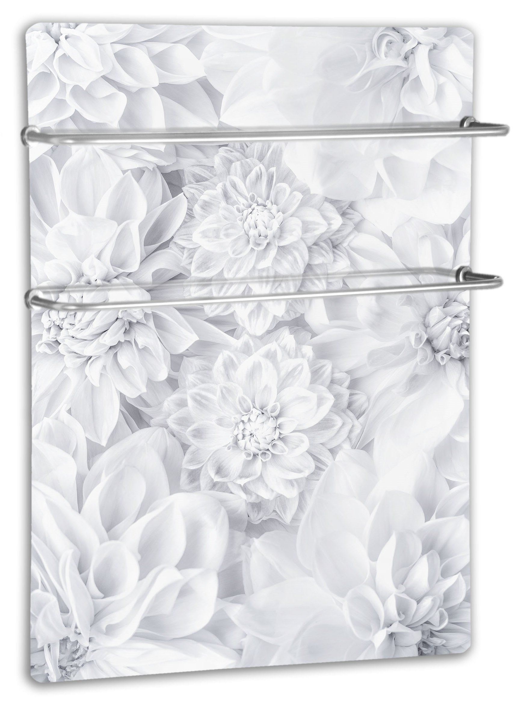 Infrared Towel Heater with built in Thermostat."CARNATION RANGE" Glass. Picture. 400W