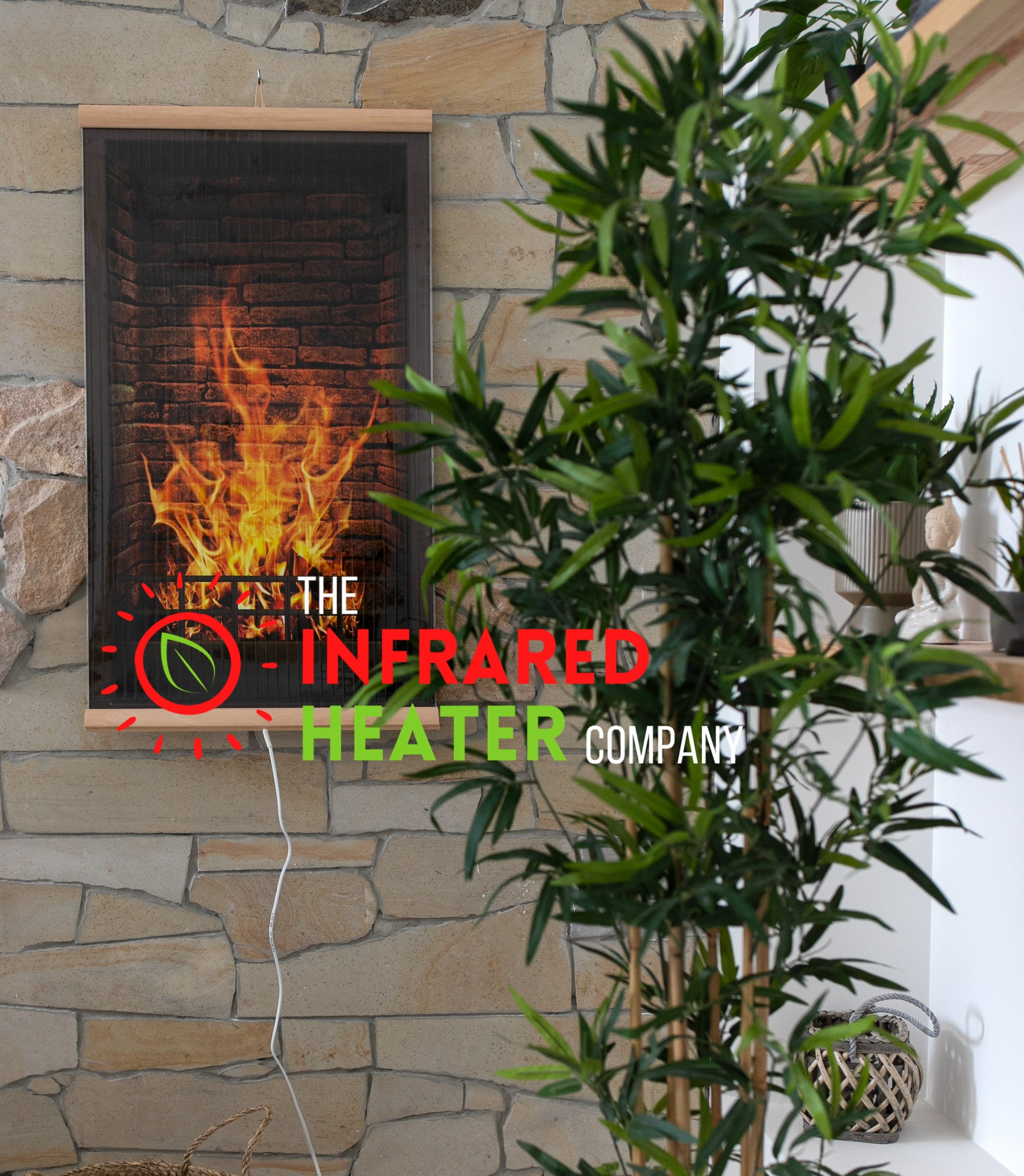 Infrared Wall mounted  Picture Heater. Far Infrared Heating Panel 420W "Fireplace"
